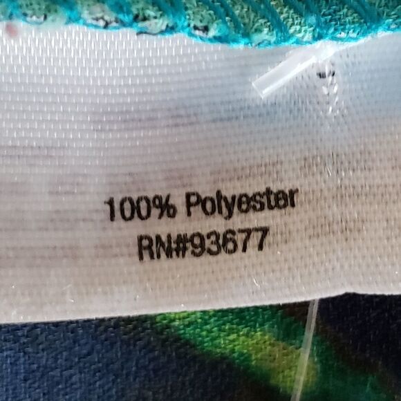 🔺️ANA Green & Blue Tropical Print Sleeveless Top Petite Small - Picture 9 of 10